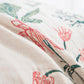 Marlenia — Cotton Muslin Throw Blanket with Reversible Floral Print