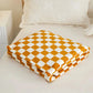 Liora — Soft Plush Checkerboard Plaid Sofa Blanket for Warmth