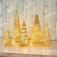 Norla — Hand-Blown Mercury Glass Christmas Trees with Warm LED Glow