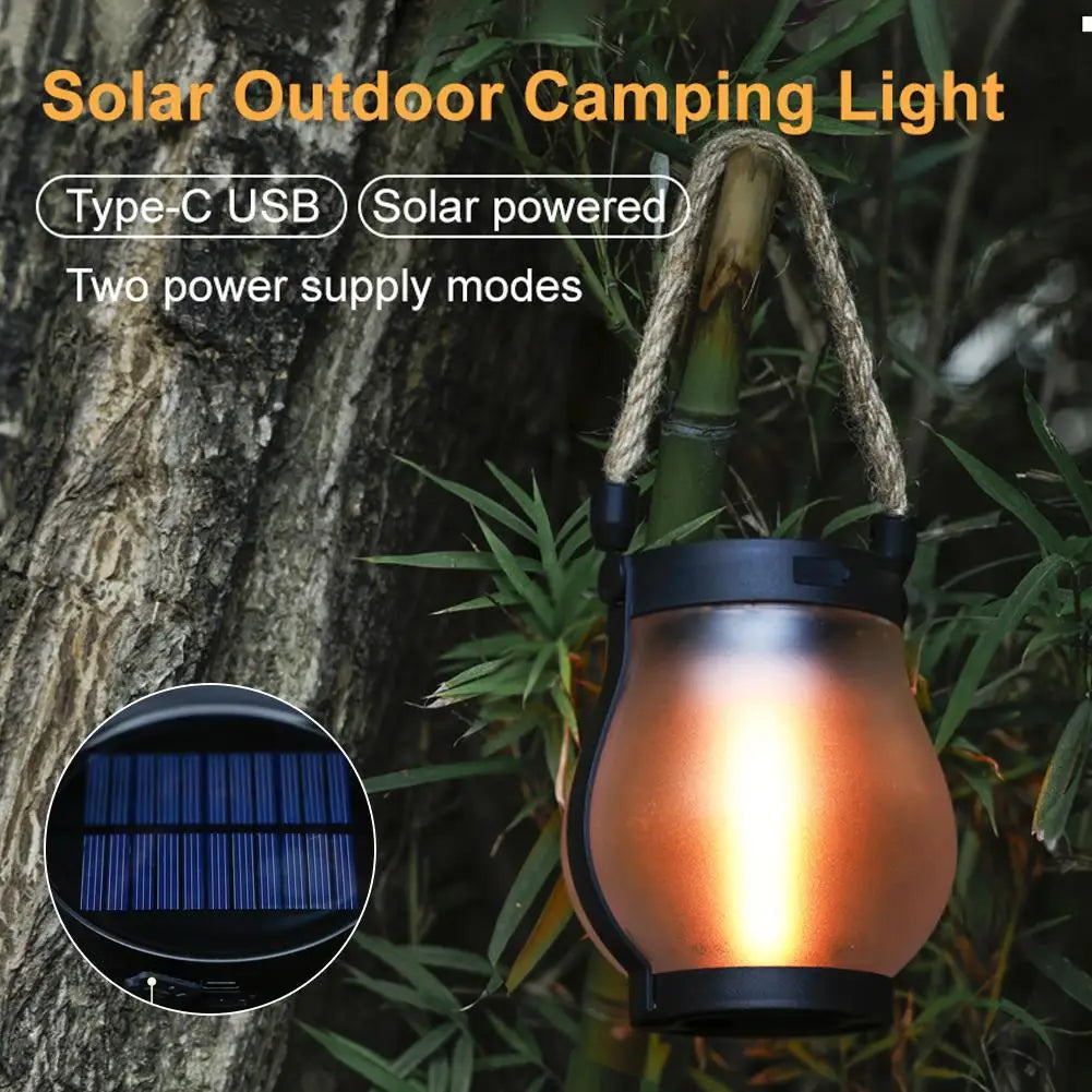 Solar Flame Lantern Outdoor Lamp