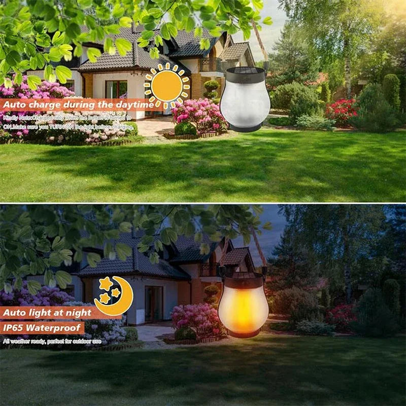 Solar Flame Lantern Outdoor Lamp