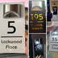 Personalized Solar Modern Door Plaque