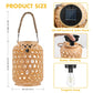 Outdoor Hanging Rattan Solar Lantern