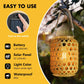 Outdoor Hanging Rattan Solar Lantern