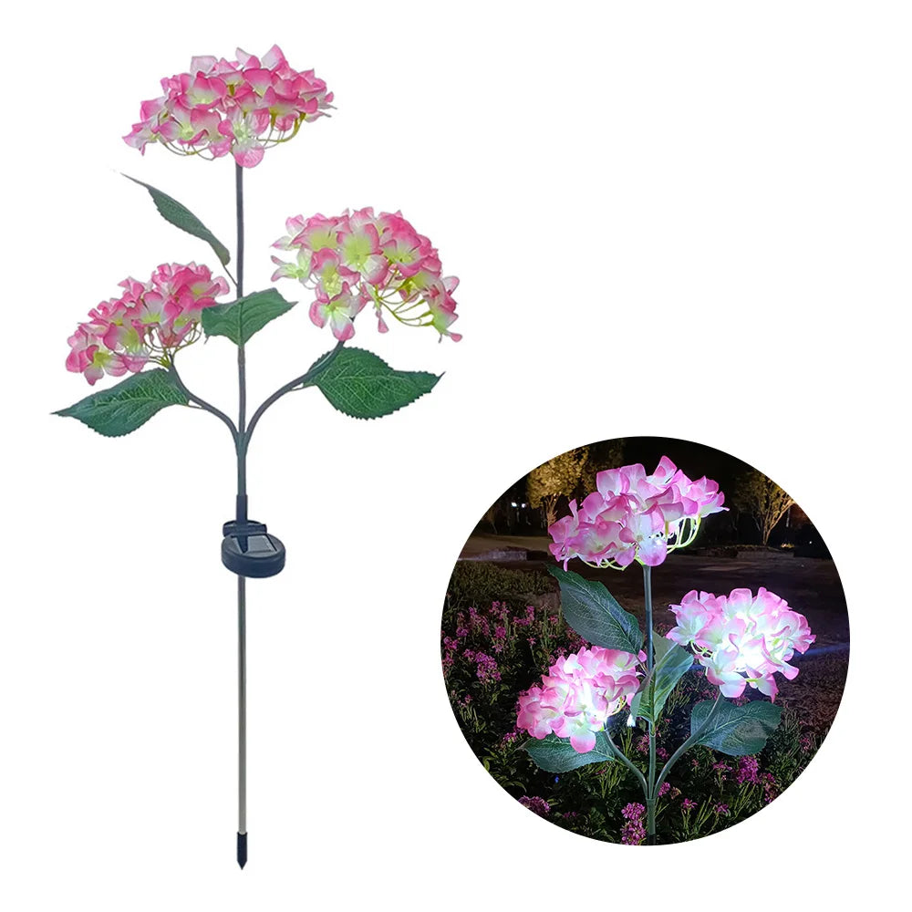 Solar Hydrangea Flower Lamp