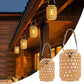 Outdoor Hanging Rattan Solar Lantern