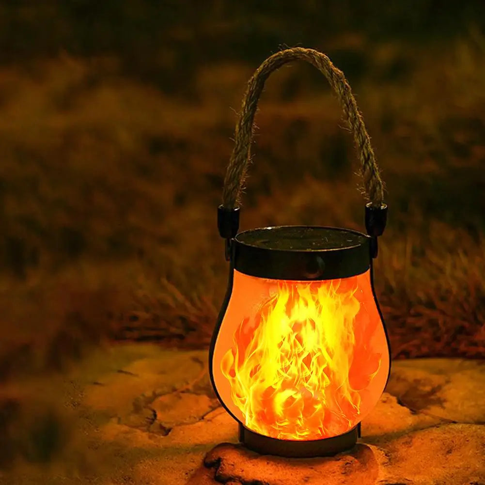 Solar Flame Lantern Outdoor Lamp