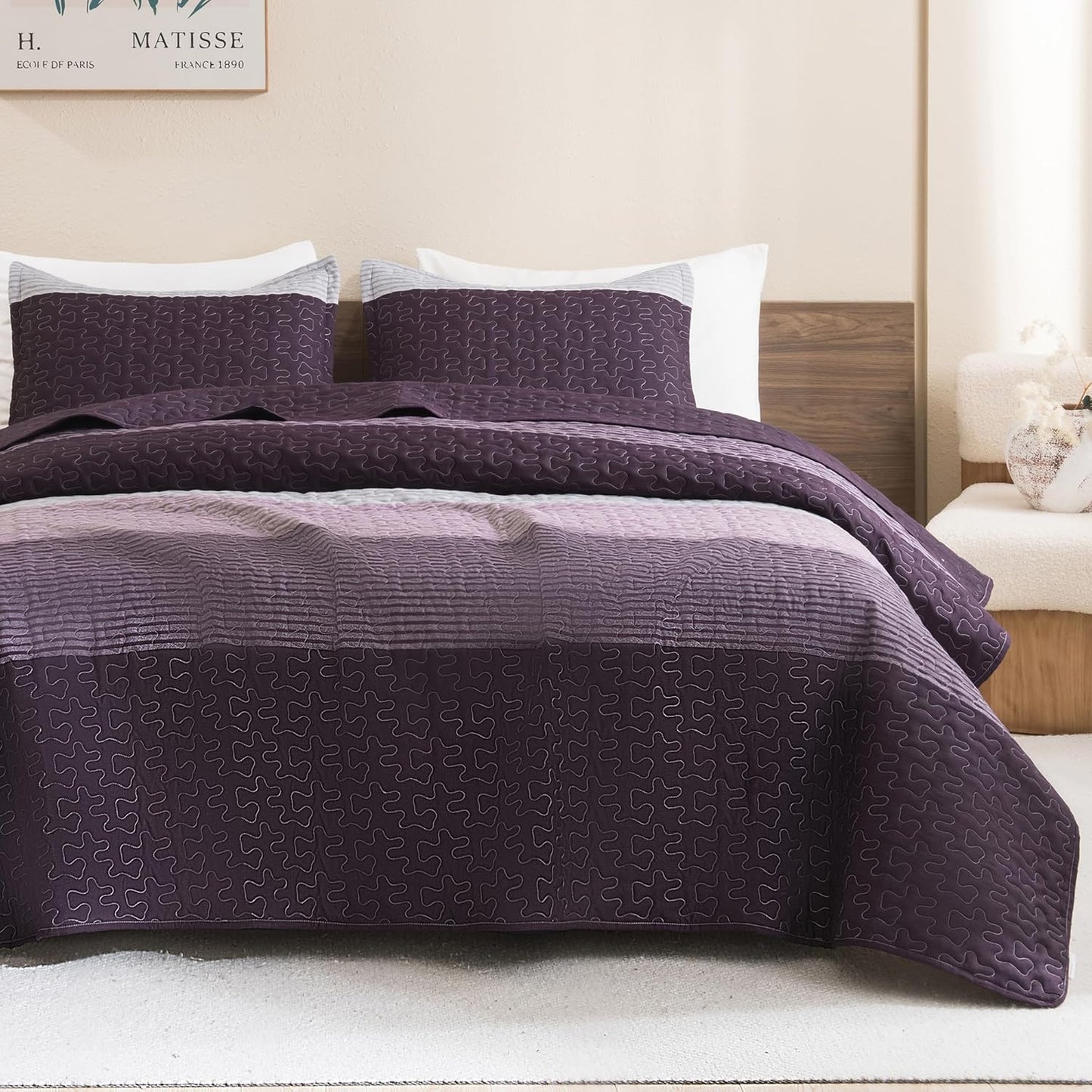 ShadowVeil™ Stripe Quilt Set — Unleash Bold Style and Year-Round Cloudlike Comfort